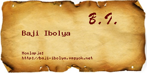 Baji Ibolya névjegykártya