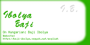 ibolya baji business card